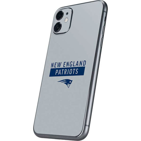 NFL New England Patriots Grey Performance Series iPhone 11 Skin